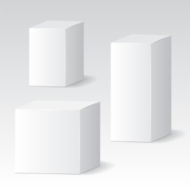 cadrboard paket izole kutu beyaz arka plan üzerinde kümesi. m