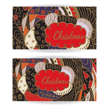 ağaç, boll, kar tanesi ile desen stok vektör noel seti