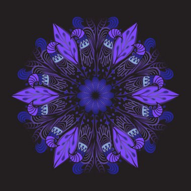 kağıt, kumaş üzerine baskı için stok vektör mandla desen. Hindistan