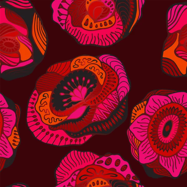Voorraad vector abstracte naadloze patroon. oriënteren floral sieraad. — Stockvector