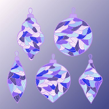 stodk vektör Noel koza dizi. el çizmek desen