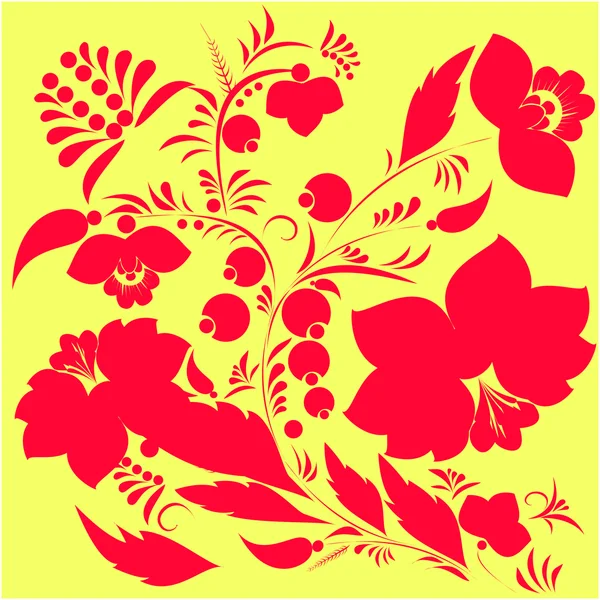 Motif floral russe. illustration vectorielle — Image vectorielle