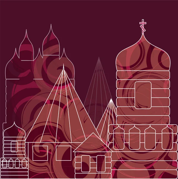 Ancien bâtiment russe. illustration vectorielle — Image vectorielle