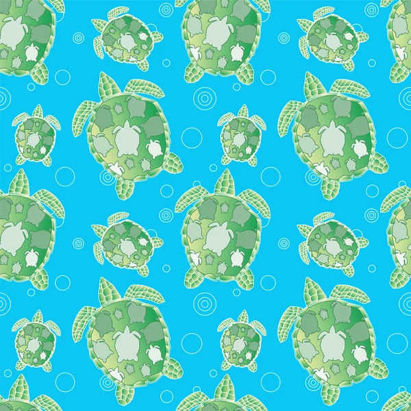 Tortuga abstracta sin costuras. ilustración vectorial — Vector de stock