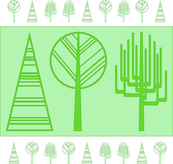 Abstract tree. ecologic pattern. vector illustration — Stock Vector