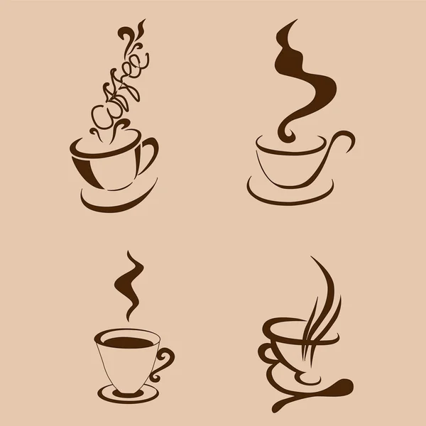 Koffiekopje vorm. vectorillustratie — Stockvector