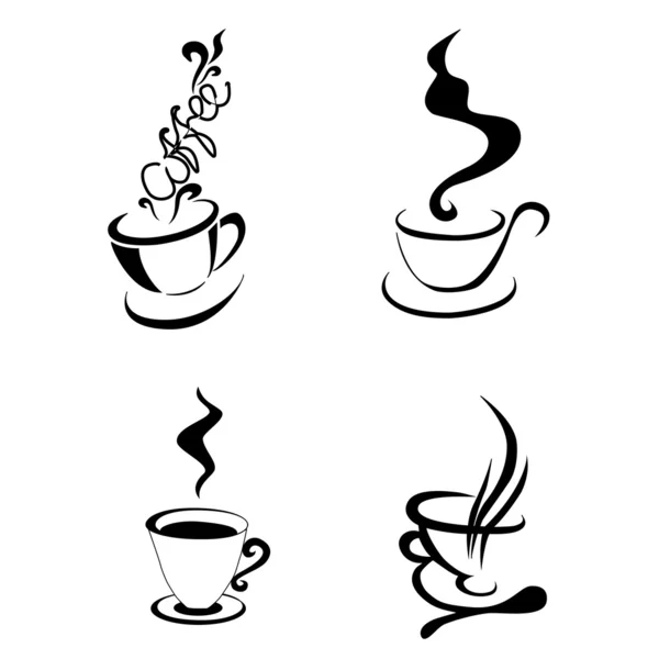 Koffiekopje vorm. vectorillustratie — Stockvector