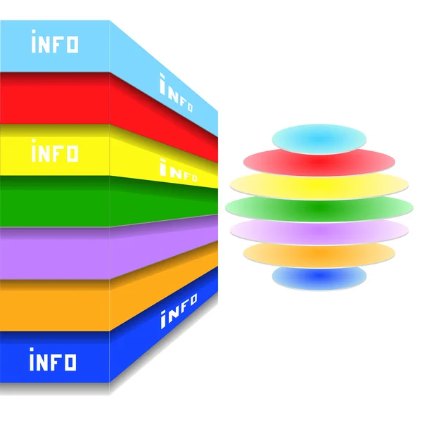 Geometriai információk grafikus elemek-illusztráció — Stock Vector