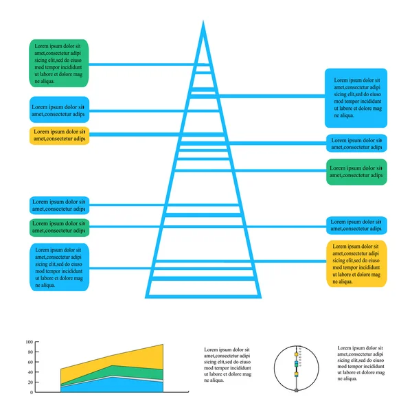 Infos géométriques éléments graphiques-illustration — Image vectorielle