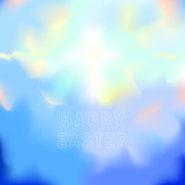 Easter blurred background-vector illustration — Stock Vector