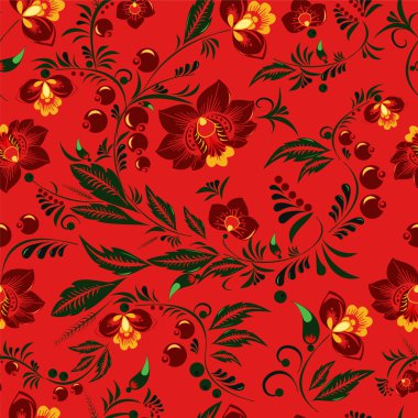 Rusya Dikişsiz desen-vektör çizim