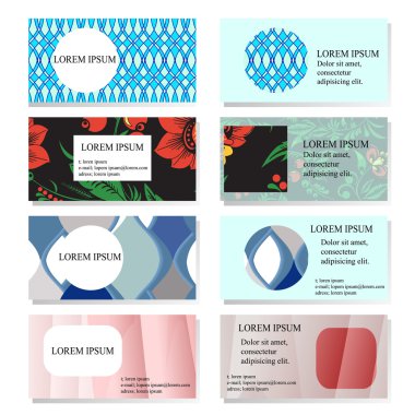 Kartvizit veya broşür kümesidir. vektör çizim