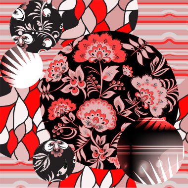 sorunsuz patchwork deseni çiçekli - hisse senedi vektör