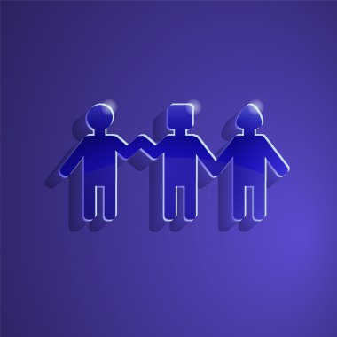 Hands.Glass simgesi tutan kişi. bir grup insan. hisse senedi vektör