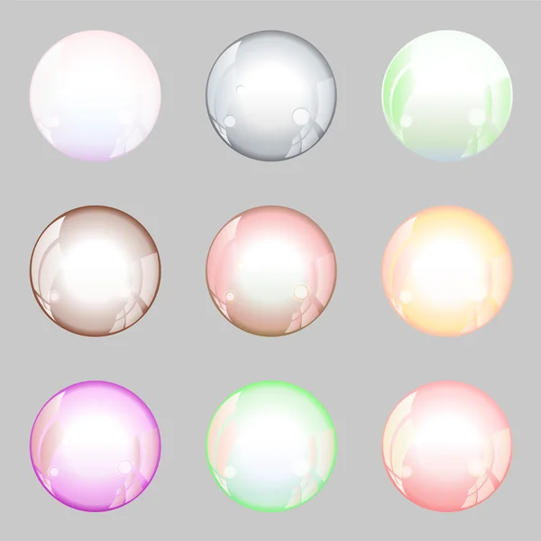 Transparent savon bulle-stock vecteur — Image vectorielle