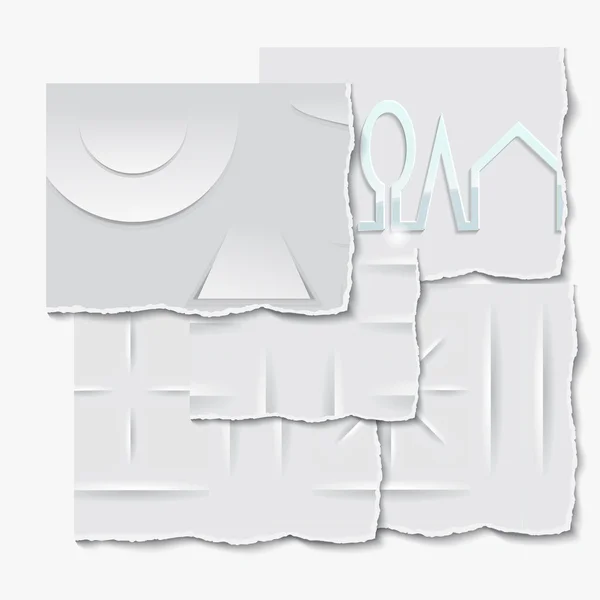 Fond en papier déchiré avec vecteur motif-stock — Image vectorielle
