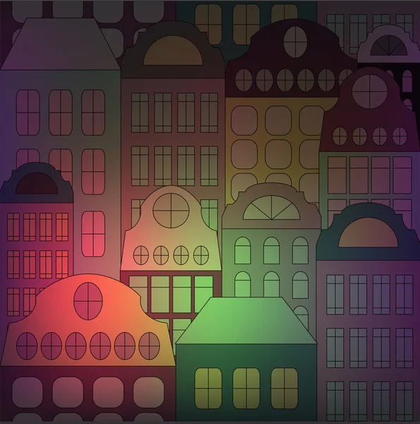 seamless building on the blurred background. stock vector