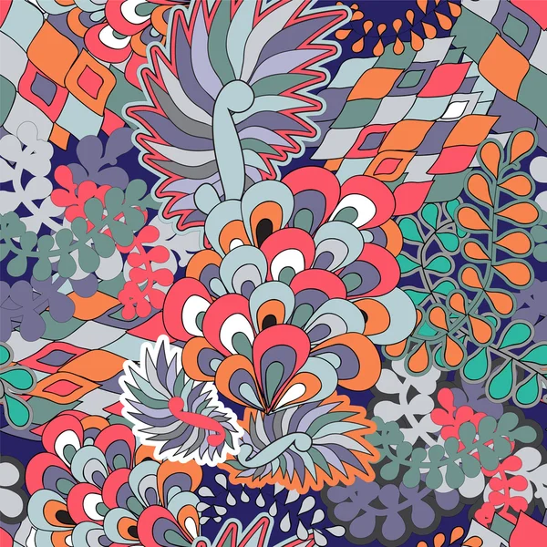 Texture vectorielle sans couture avec fleur abstraite. ethnique sans couture pa — Image vectorielle