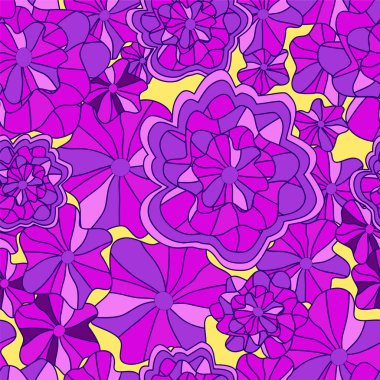 Vektör sorunsuz doku soyut çiçek ile. etnik sorunsuz pa