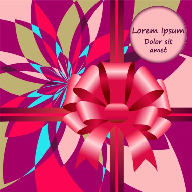 fiyonklu hediye kartı şablonu. çiçek design.vector