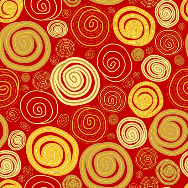 Naadloze patroon met gouden abstracte cirkel. vector — Stockvector