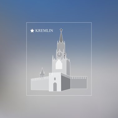 Kremlin üzerinde arka plan bulanık. Moskova. Banner tasarımı. hisse senedi 
