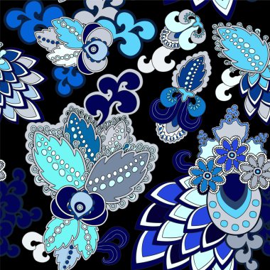 sorunsuz desenli pattern.orient tasarım. vektör çizim