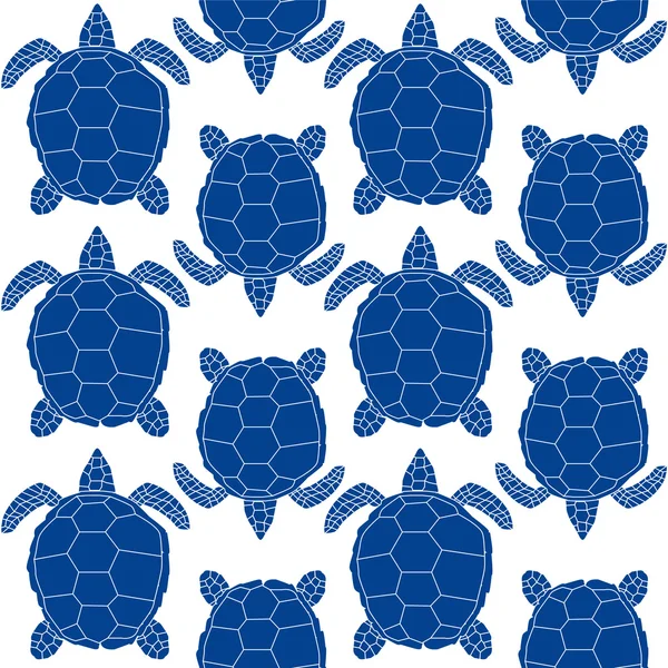 Tortuga inconsútil vector, diseño de animales marinos — Vector de stock