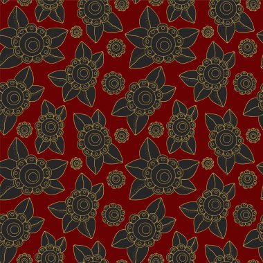 vektör sorunsuz Rus çiçek deseni. Slavlar tasarım