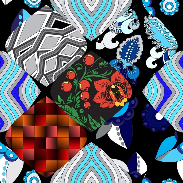 çiçek desenle sorunsuz patchwork