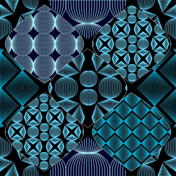Naadloze lappendeken patroon met geometrische vorm — Stockvector
