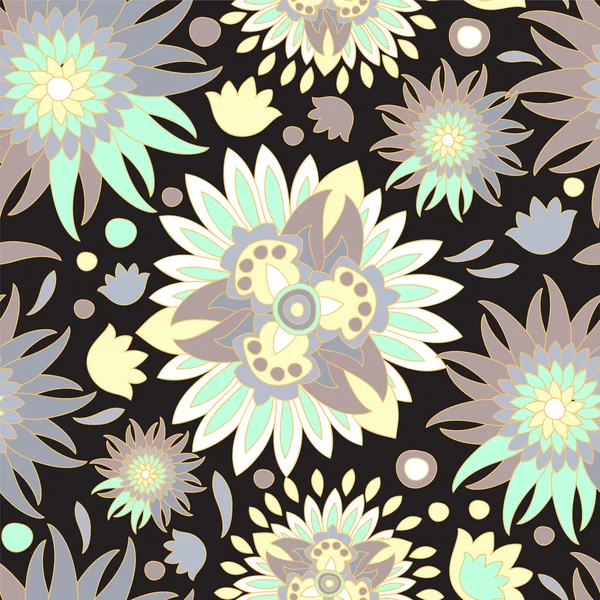 ロシアのシームレスな花 pattern.slavs デザイン。ベクトル図 — ストックベクタ