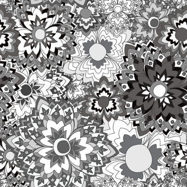 Vector seamless texture with slavs flower. russia seamless patte — Stockvector