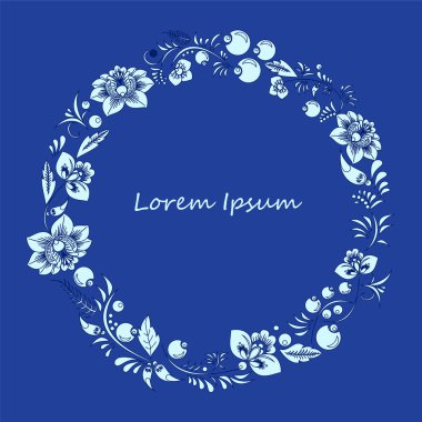 kartı. afiş, broşür şablonu ile oryantal çiçek. Rusya ya da 