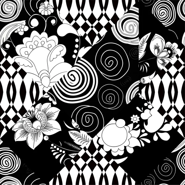 vektör sorunsuz patchwork desen. oryantal veya Rus tasarım