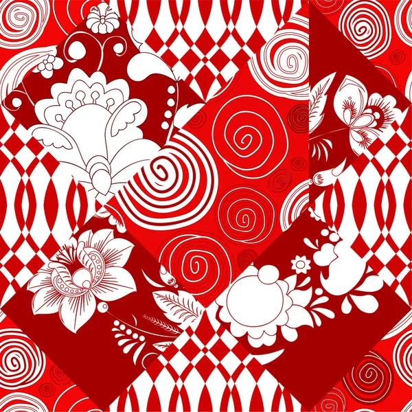 vektör sorunsuz patchwork desen. oryantal veya Rus tasarım
