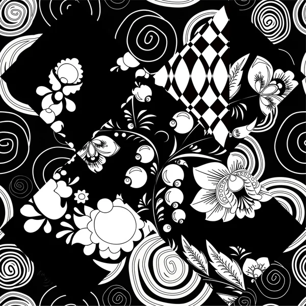 vektör sorunsuz patchwork desen. oryantal veya Rus tasarım