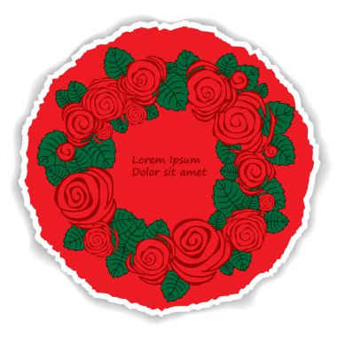 tebrik kartı. afiş, broşür şablonu gül desenli. vektör cirlc