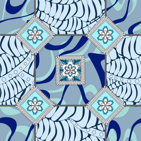 vektör sorunsuz patchwork desen. oryantal veya Rus tasarım