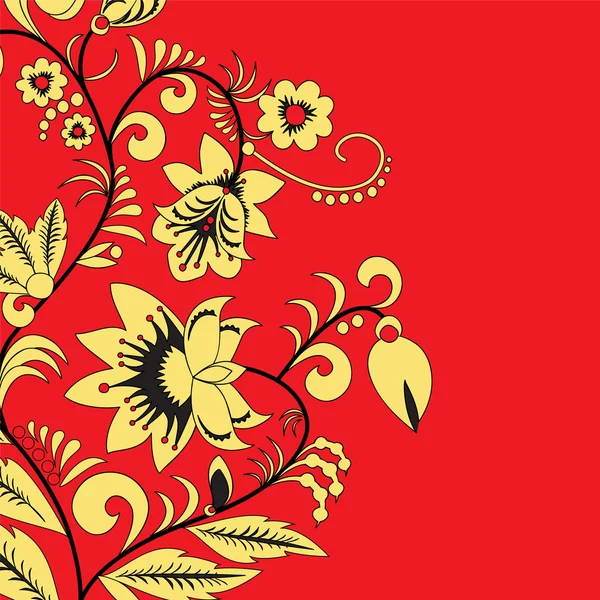 Traditional russia or orient flower pattern. vector illustration — Stock Vector