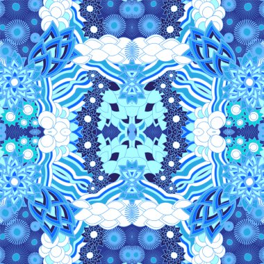Vektör sorunsuz doku soyut çiçek ile. etnik sorunsuz pa