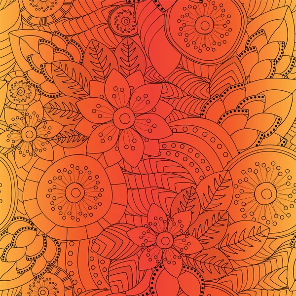 hisse senedi vektör sorunsuz çiçek doodle desen.
