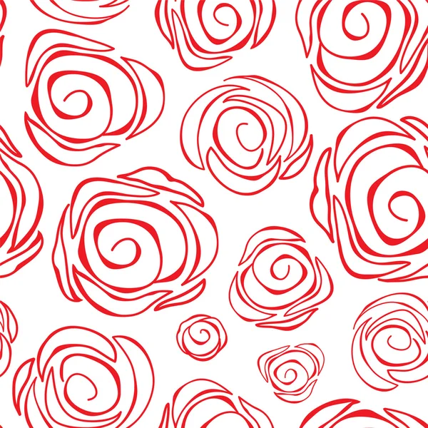 Fondo floral sin costuras. Rosa abstracta. ilustración vectorial — Vector de stock