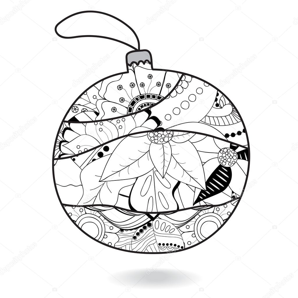 Christmas  isolated ball. Vector illustration