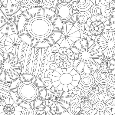 hisse senedi vektör sorunsuz çiçek doodle desen.