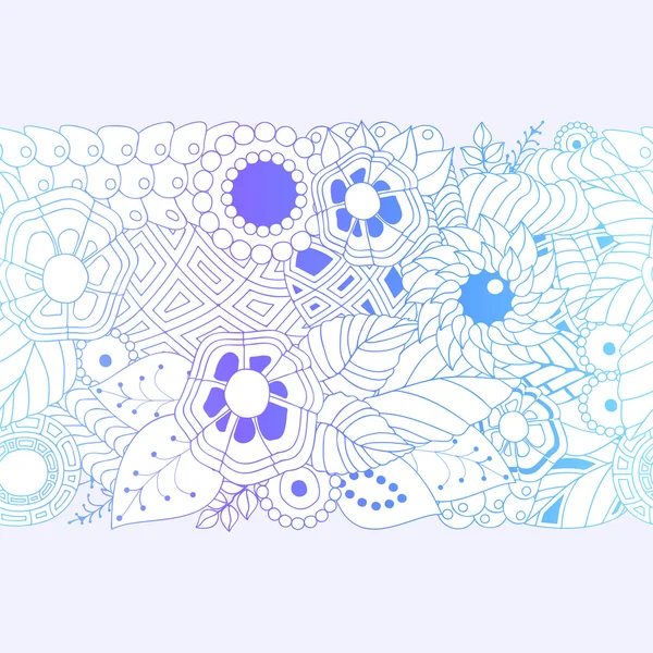 Vecteur de stock motif de doodle floral sans couture . — Image vectorielle