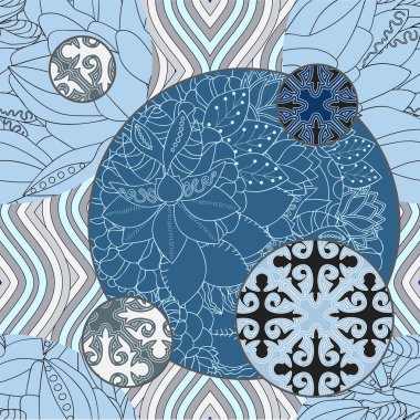 vektör sorunsuz patchwork desen. oryantal veya Rus tasarım