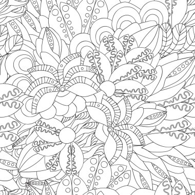 hisse senedi vektör sorunsuz doodle desen. siyah ve beyaz