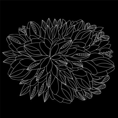 hisse senedi vektör doodle desen. siyah ve beyaz