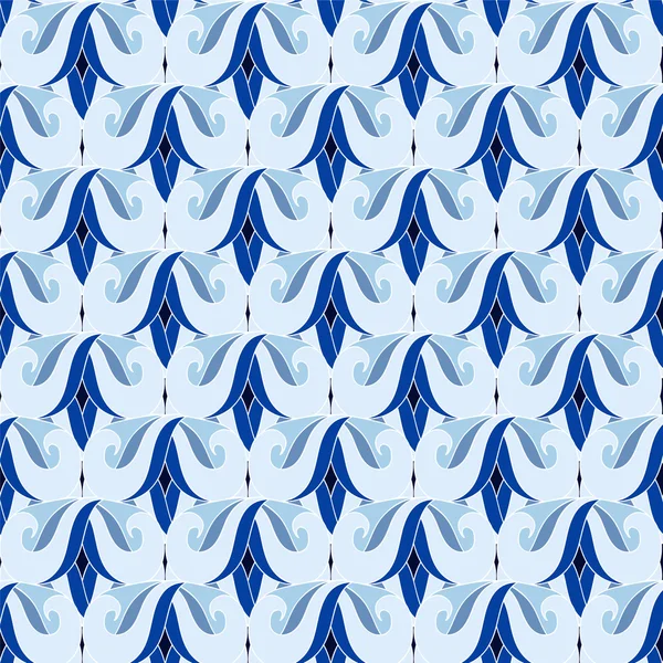 Vector de stock sin costura doodle onda pattern.blue — Vector de stock